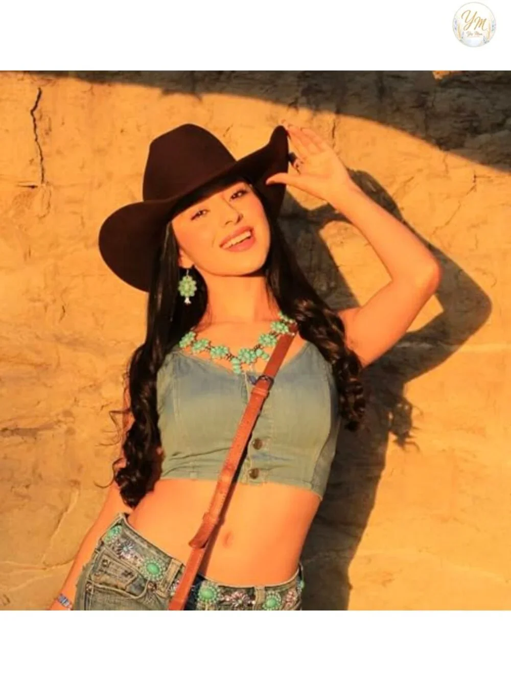Western Turquoise Necklace & Dangle Earring Jewelry Set for Women
